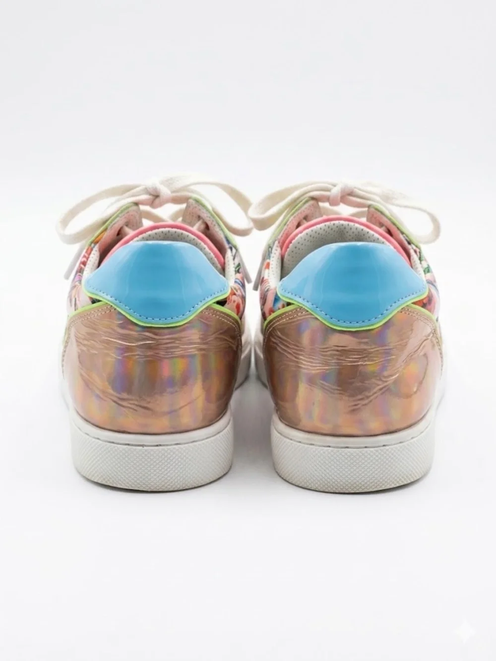 Christian Louboutin Viera Graphic Print Patent Red Sole Sneakers 38 - Picture 6 of 16